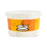 bol supa imprimat portocaliu cu capac