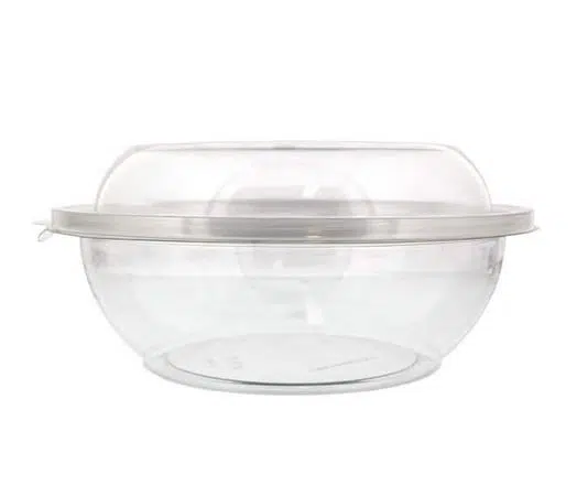 Boluri de unica folosinta Bol salată de unică folosință, transparent, rotund, din plastic + capac
