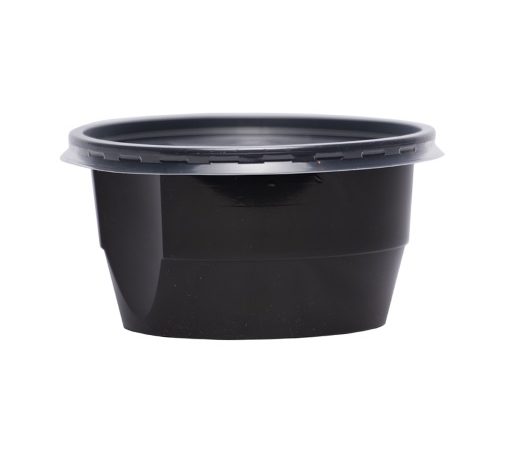 Boluri de unica folosinta Bol supă unică folosință, cu capac, din plastic, negru