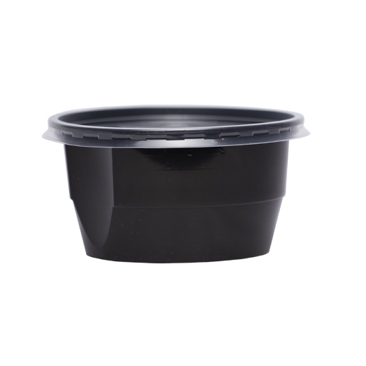 Boluri de unica folosinta Bol supă unică folosință, cu capac, din plastic, negru
