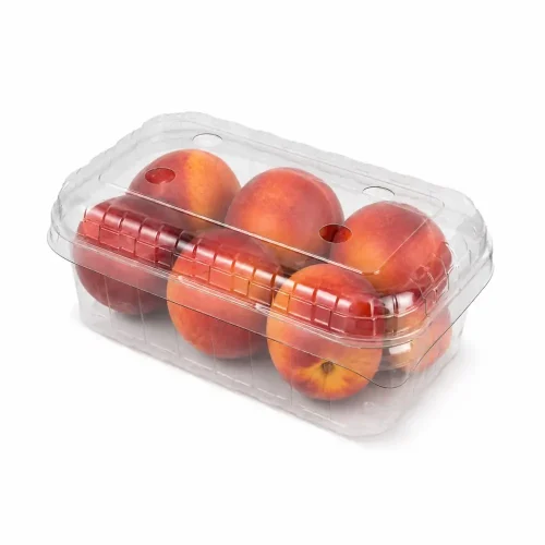 Caserolă transparentă pentru fructe și legume cu capac atașat, cu nectarine