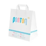 Pungă personalizată Ponton din hârtie, vedere laterală