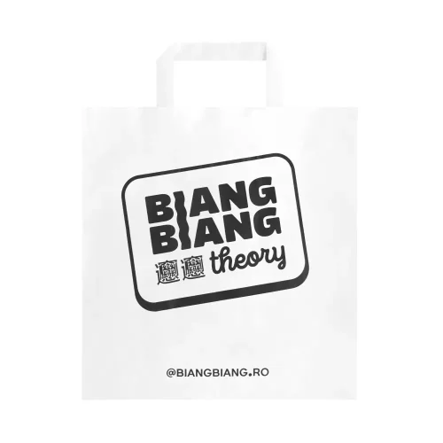 Sacoșă din hârtie personalizată Biang Biang Theory pentru takeaway și delivery