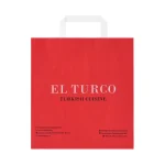 Sacoșă personalizată El Turco Turkish Cuisine din hârtie roșie