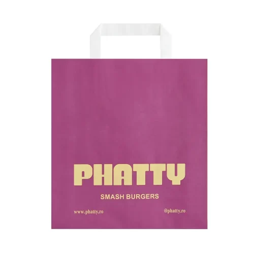 Ambalaj hârtie personalizat Phatty Smash Burgers frontal