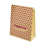 Sacoșă din hârtie personalizată Phatty Smash Burgers, galbenă cu buline