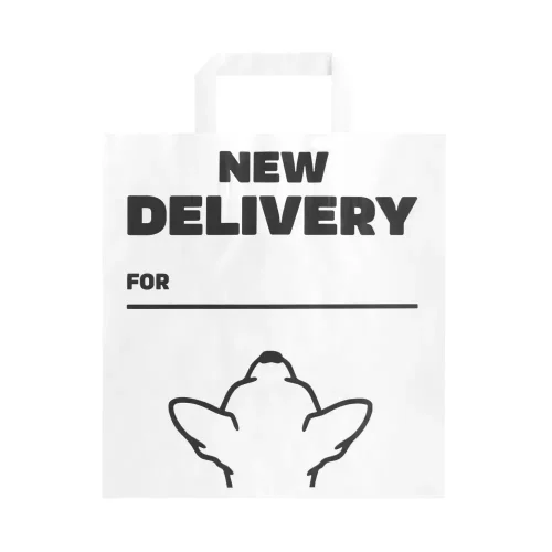 Sacoșă takeaway personalizată Biang Biang Theory cu mesaj delivery