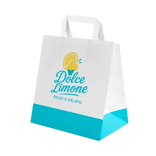 Sacoșă takeaway personalizată Dolce Limone pentru gelato și deserturi