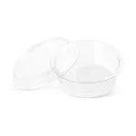 sosiere rotunde transparente cu capac separat