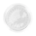 sosiere rotunde transparente cu capac vedere de sus