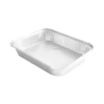 tavă din aluminiu de unică folosință pentru transport alimente, vedere laterală