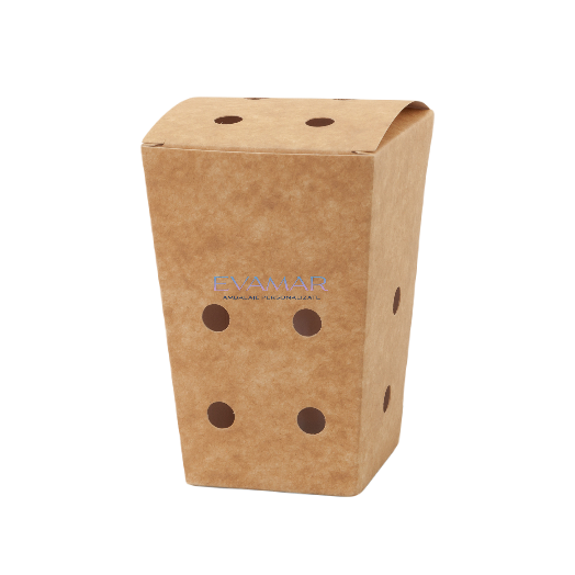 Cutii Cutie pentru cartofi, de unică folosință, cu capac, din carton natur