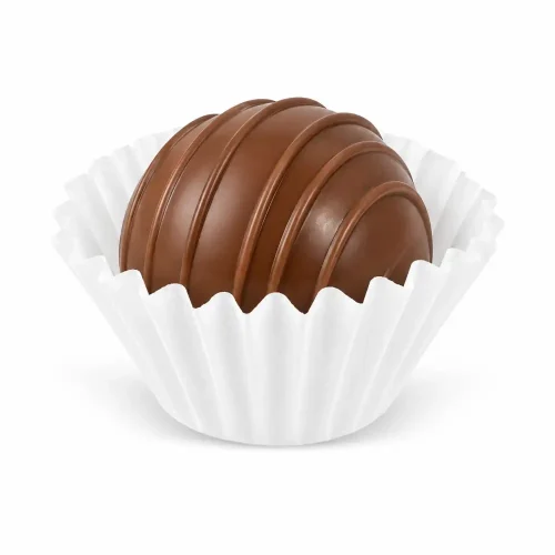 Chese bomboane din hârtie albă, potrivite pentru praline, trufe și mini deserturi de cofetărie