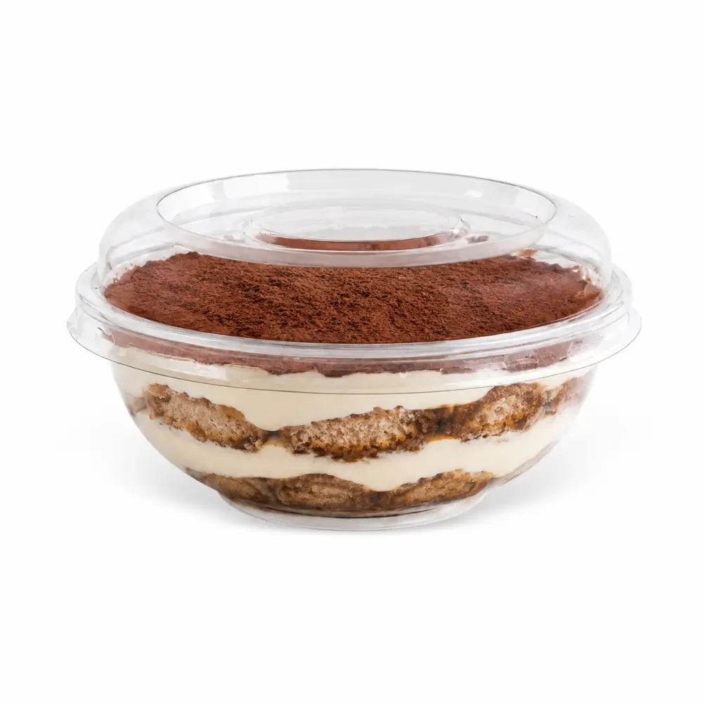 Cupe desert transparente cu capac – ambalaje elegante pentru deserturi Cupe desert transparente din plastic cu capac pentru tiramisu și deserturi takeaway