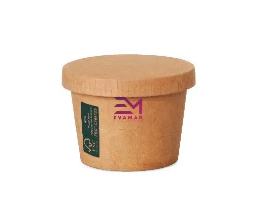 Ambalaje cofetarie, patiserie Cupe desert/înghețată, din carton natur, cu capac
