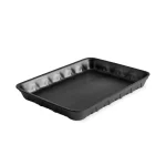 tăviță din polistiren neagră pentru servire și prezentare produse