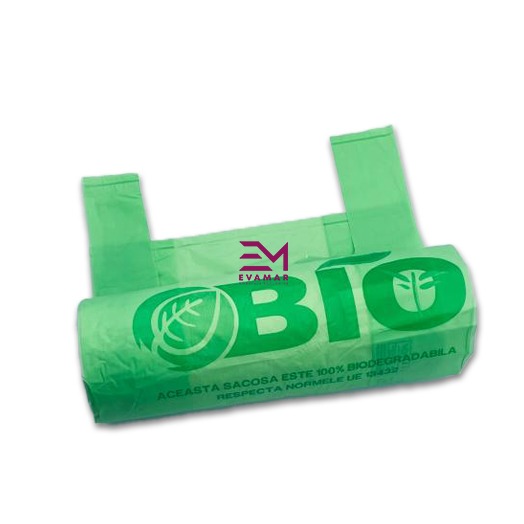 Biodegradabile Sacoșe biodegradabile, rolă, verzi, 4 kg, 23x12x45 cm