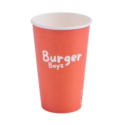 Pahar din carton Burger Boys personalizat, design minimalist