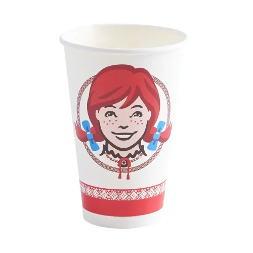 Pahar din carton Wendy’s personalizat, design brand food service
