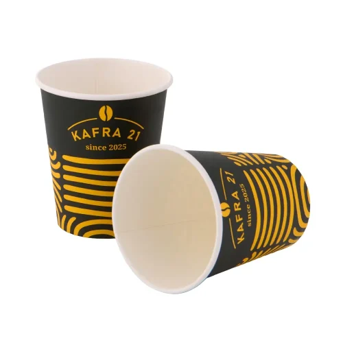 Pahare personalizate din carton Kafra 21 pentru cafea takeaway