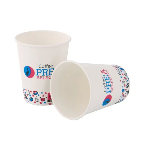 Pahare personalizate din carton Oprea Select pentru cafea takeaway