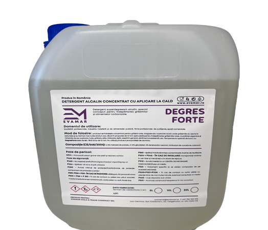 Detergenti si solutii de curatare Detergent concentrat degresant DEGRES FORTE, 5 Litri