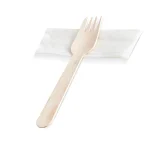 set furculita lemn si servetel