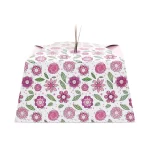 cutii tort flori roz din carton