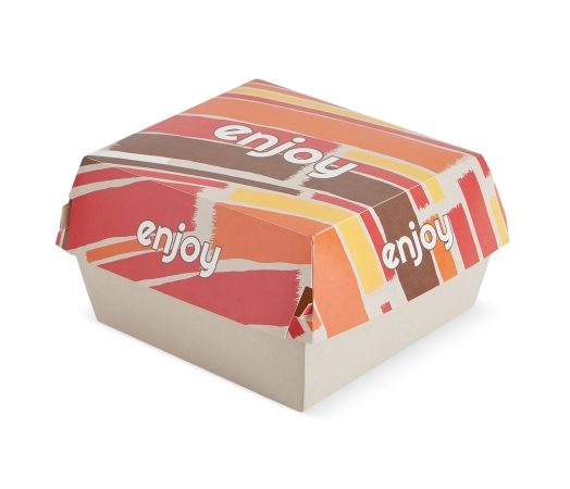 Cutii Cutii burger, din carton, imprimate, “Enjoy”