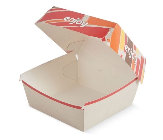 Cutii Cutii burger, din carton, imprimate, “Enjoy”