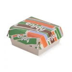 cutie biodegradabila burger enjoy din carton