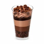 Cupă desert Conico cu mousse de ciocolată și decor premium
