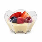 Cupa desert King din plastic transparent cu mousse și fructe proaspete