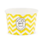 cupe înghețată carton galbene 4 oz certificat FSC