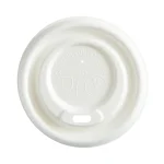 capac alb biodegradabil pentru pahare carton