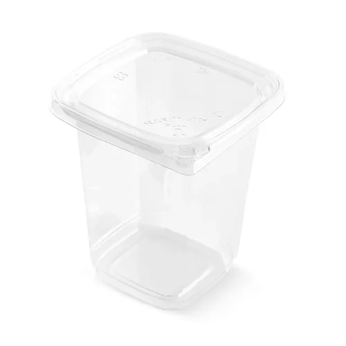 caserola patrata transparenta, cu capac safelock