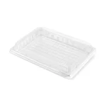 Caserolă argintie din plastic – capac transparent