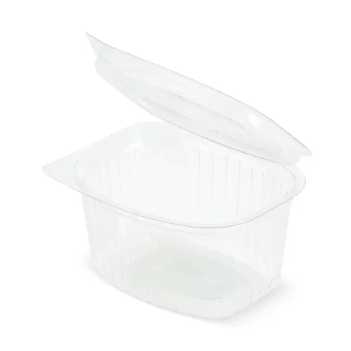 sosiere ovale transparente cu capac atasat deschise