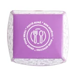 Cutie burger din carton imprimată Poftă Bună, vedere de sus