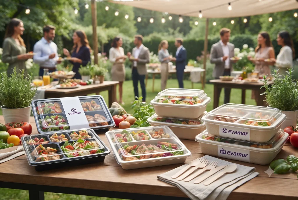 Caserole de aluminiu și boluri unică folosință pentru catering și evenimente